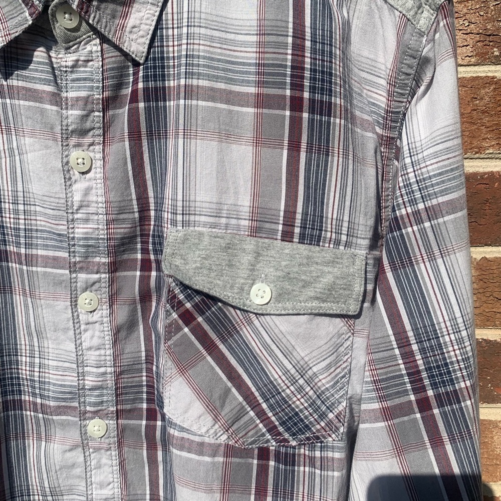 Seven7 Men’s Plaid 100% Cotton Long Sleeve Button Up Shirt Size XL
